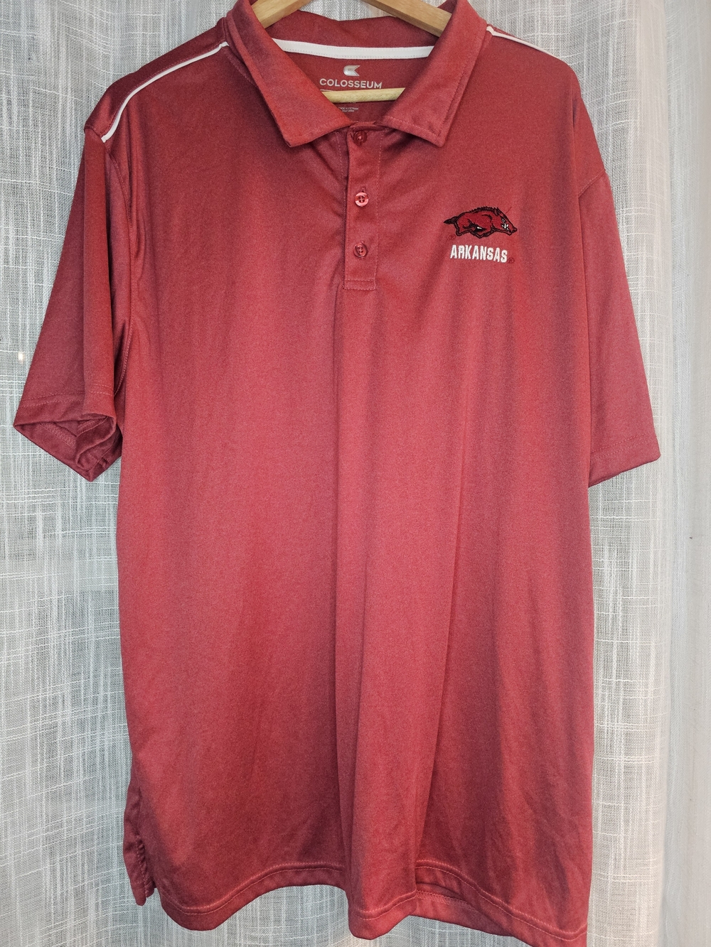 Colosseum Arkansas Razorbacks Men's Red Polo Shirt